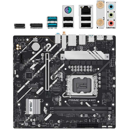 Материнская плата ASUS Prime H810M-A WIFI H810 Soc-1851 2xDDR5, 4xSATA3, 2хM.2, 1xPCI-E16x, 2xUSB3.2, DP, HDMI, WiFi, Glan, mATX