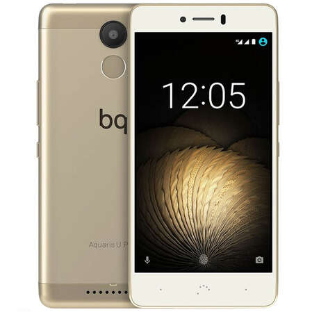 Смартфон BQ Aquaris U Plus 16Gb 2GB RAM White/Gold