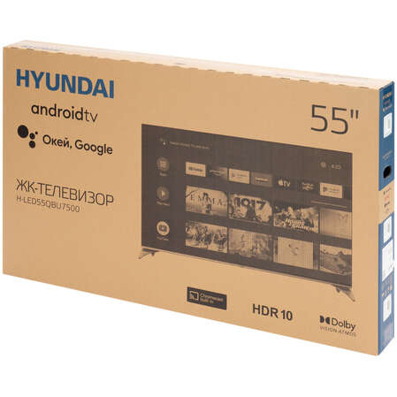 Телевизор 55" Hyundai H-LED55QBU7500 (4K UHD 3840x2160, Smart TV) черный