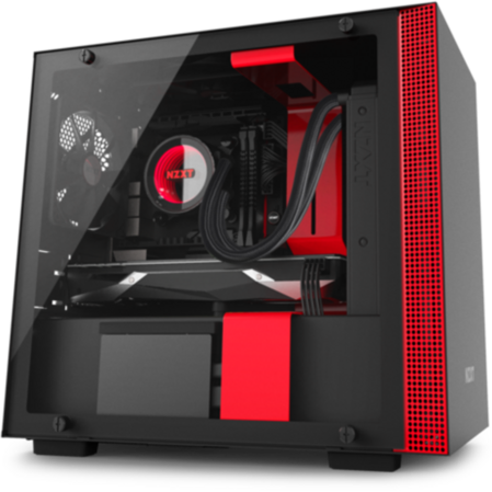 Корпус Mini-ITX Minitower NZXT H200i CA-H200W-BR Mini-ITX Black/Red