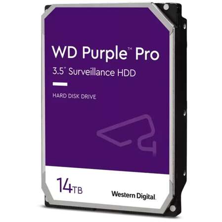Внутренний жесткий диск 3,5" 14Tb Western Digital (WD142PURP) 512Mb 7200rpm Purple Pro