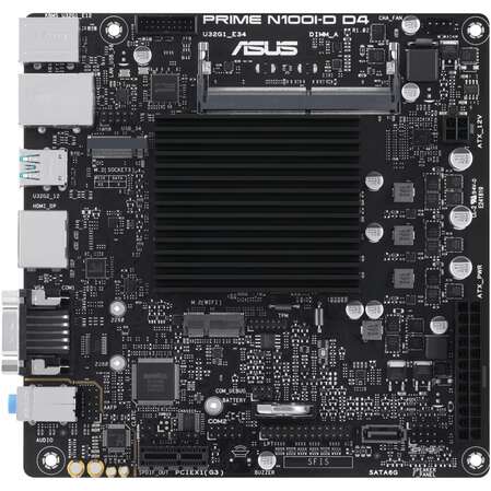 Материнская плата ASUS Prime N100I-D D4-CSM Intel N100 (3.4 GHz), 1xDDR4 SODIMM, 4xUSB3.2, D-Sub, DP, HDMI, GLan, mini-ITX Ret