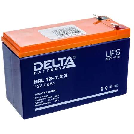 Батарея Delta HRL 12-7.2, 12V 7.2Ah (Battery replacement APC rbc2, rbc5, rbc12, rbc22, rbc32 151мм/94мм/65м)