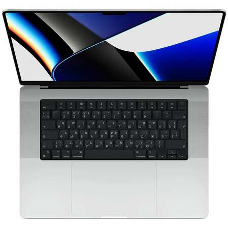 Ноутбук Apple MacBook Pro (2021) 16" M1 Pro(10)/16GB/512GB SSD/Apple M1(16) KB RU Silver MK1E3LL/A