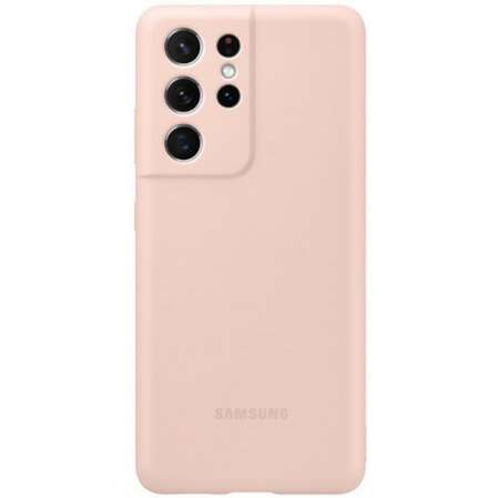 Чехол для Samsung Galaxy S21 Ultra SM-G998 Silicone Cover розовый