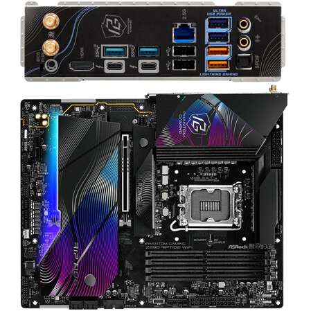 Материнская плата ASRock Z890 Riptide WiFi Z890 Soc-1851 4xDDR5, 4xSATA3, RAID, 5хM.2, 3xPCI-E16x, 6xUSB3.2, 2xUSB3.2 Type C, HDMI, WiFi, 2.5Glan, ATX
