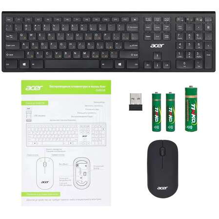 Клавиатура+мышь Acer OKR030 Wireless Black