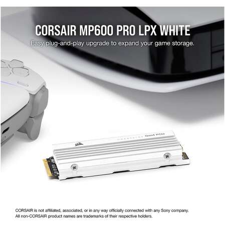 Внутренний SSD-накопитель 1000Gb Corsair Force MP600 PRO LPX White (CSSD-F1000GBMP600PLPW) M.2 2280 PCIe NVMe 4.0 x4