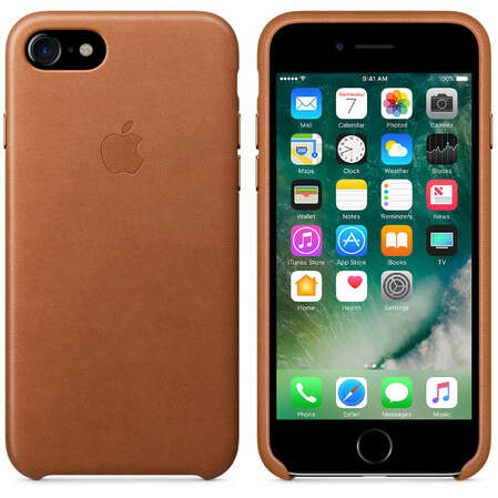 Чехол для Apple iPhone 7 Plus Leather Case Saddle Brown  