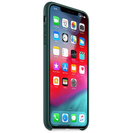 Чехол для Apple iPhone Xs Max Leather Case Forest Green