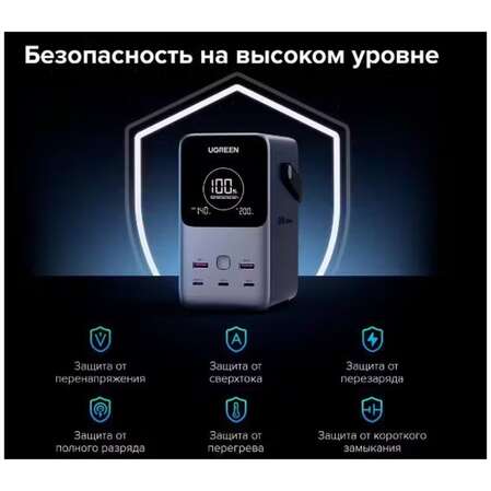 Внешний аккумулятор Ugreen PB770 (25286) 48000mAh 300W Grey