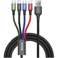 Кабель 3 в 1 1.2m Baseus CA1T4-B01 с разъемом USB A на 2xType-C/Lightning/microUSB черный