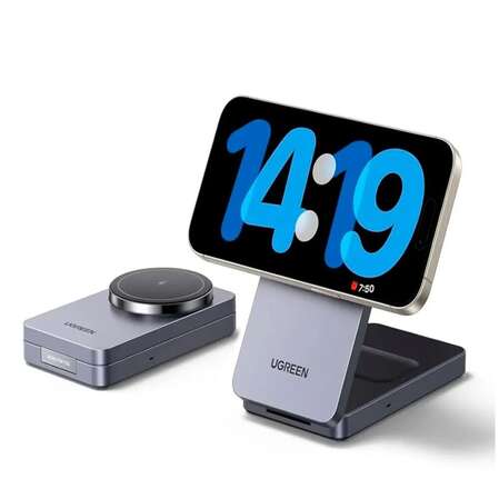 Беспроводная зарядная панель 2 в 1 Для IPhone, Airpods Ugreen W528 (45056) 7.5W Grey