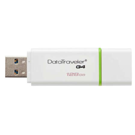 USB Flash накопитель 128GB Kingston DataTraveler Generation 4 (DTIG4/128GB) USB 3.0 Бело-зеленый