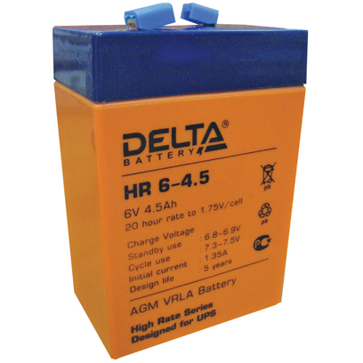 Батарея Delta HR 6-4.5, 6V 4.5Ah