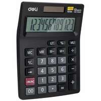 Калькулятор Deli E1519A черный 12-разр.