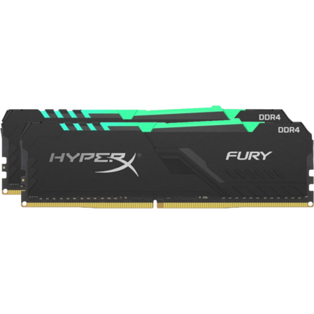 Модуль памяти DIMM 32Gb 2х16Gb DDR4 PC29800 3733MHz Kingston HyperX Fury RGB Black (HX437C19FB3AK2/32)