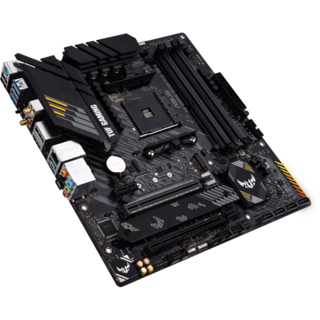 Материнская плата ASUS TUF Gaming B550M-Plus WiFi II B550 Socket AM4 4xDDR4, 4xSATA3, RAID, 2xM.2, 2xPCI-E16x, 5xUSB3.2, 1xUSB3.2 Type C, DP, HDMI, Wi-Fi, 2.5Glan, mATX