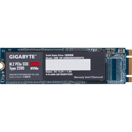 Внутренний SSD-накопитель 256Gb Gigabyte GP-GSM2NE8256GNTD M.2 2280 PCI-E 3.0 x2
