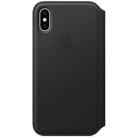 Чехол для Apple iPhone Xs Leather Folio Black