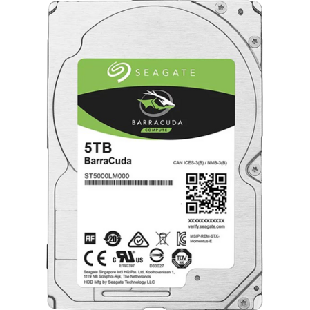 Внутренний жесткий диск 2,5" 5Tb 2.5" Seagate HDD Mobile Barracuda Guardian (ST5000LM000) 128Mb 5400rpm SATA3