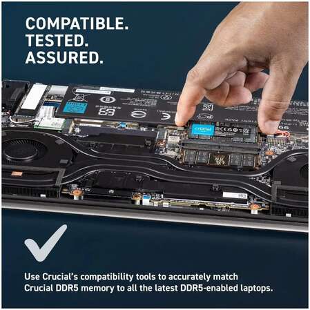 Модуль памяти SO-DIMM DDR5 16Gb PC44800 5600Mhz Crucial (CT16G56C46S5)