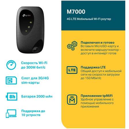 Мобильный роутер TP-LINK M7000 802.11n, 3G/LTE