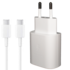 Сетевое зарядное устройство Samsung EP-TA800XWEGRU 3A, с кабелем USB Type C QC\Power Delivery, белое