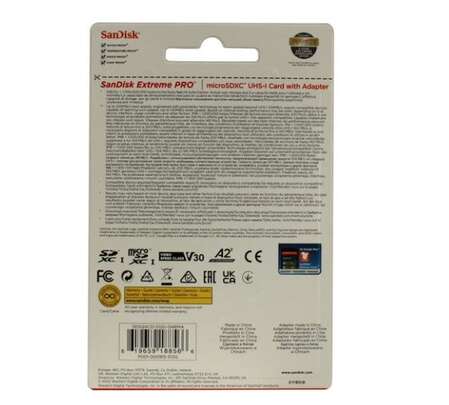 Карта памяти Micro SecureDigital 512Gb SanDisk Extreme Pro microSDXC class 10 UHS-1 U3 V30 (SDSQXCD-512G-GN6MA) + адаптер