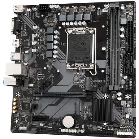 Материнская плата Gigabyte B760M H DDR4 B760 Socket-1700 2xDDR4, 4xSATA3, RAID, 2xM.2, 1xPCI-E16x, 4xUSB3.2, D-Sub, HDMI, Glan, mATX