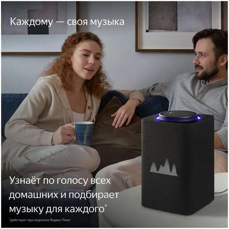 Умная колонка Яндекс Станция Макс Zigbee, 65Вт с голосовым помощником Алиса Black