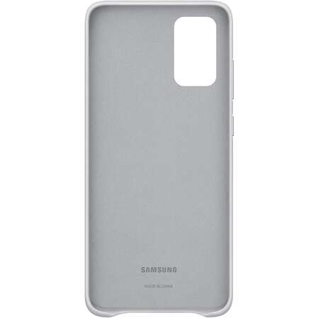 Чехол для Samsung Galaxy S20+ SM-G985 Leather Cover серебристый