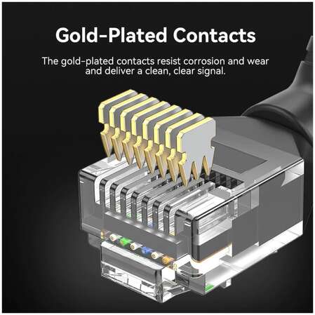 Патч-корд UTP 0.5м Vention (IBOBD) категория 6a черный угловой