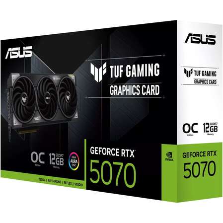 Видеокарта ASUS GeForce RTX 5070 12288Mb, TUF Gaming OC 12 Gb (TUF-RTX5070-O12G-Gaming) 2xHDMI, 3xDP, Ret