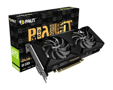 Видеокарта Palit GeForce RTX 2060 Super 8192Mb, Dual 8G (NE6206S018P2-1160X-1) 1xDVI-D, 1xHDMI, 1xDP, Ret