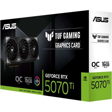 Видеокарта ASUS GeForce RTX 5070 Ti 16384Mb, TUF Gaming OC 16 Gb (TUF-RTX5070TI-O16G-Gaming) 2xHDMI, 3xDP, Ret