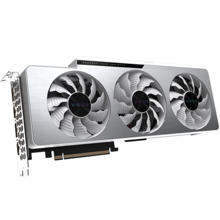 Видеокарта Gigabyte GeForce RTX 3070 Ti 8192Mb, Vision OC 8G (GV-N307TVISION OC-8GD) 2xHDMI, 2xDP, Ret