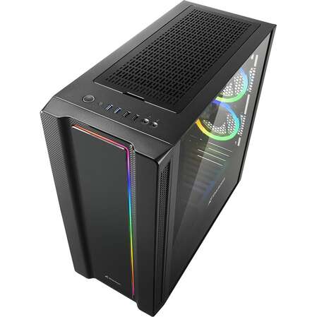 Корпус ATX Miditower Sharkoon REV220 Tempered Glass RGB Led Black