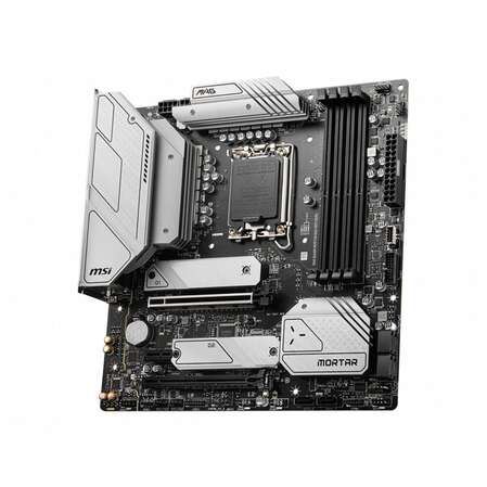 Материнская плата MSI MAG B660M Mortar WiFi Max DDR4 B660 Socket-1700 4xDDR4, 6xSATA3, RAID, 2xM.2, 2xPCI-E16x, 3xUSB3.2, 1xUSB3.2 Type C, DP, HDMI, WiFi, 2.5Glan, mATX