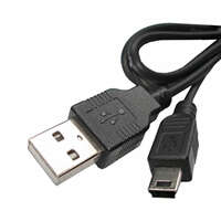 Кабель USB2.0 тип А(m)-miniB(5P) 0,5м.