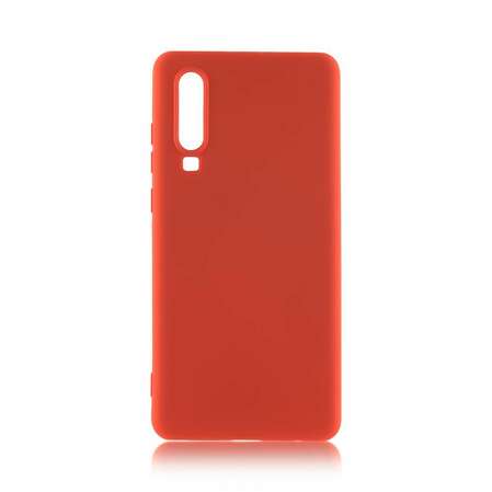 Чехол для Huawei P30 Brosco Softrubber\Soft-touch красный