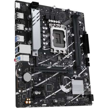 Материнская плата ASUS Prime B760M-R D4 B760 Socket-1700 2xDDR4, 4xSATA3, RAID, 2xM.2, 1xPCI-E16x, 4xUSB3.2, 1xHDMI, 2.5Glan, mATX