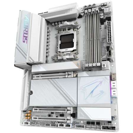 Материнская плата Gigabyte X870E AORUS Pro Ice Socket-AM5 AMD X870E 4xDDR5, 4xSATA3, RAID, 4xM.2, 3xPCI-E16x, 7xUSB3.2, 2xUSB3.2 Type C, DP, HDMI, WiFi, Glan, ATX Ret