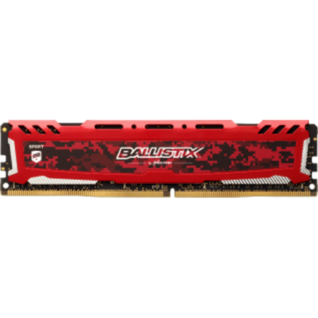 Модуль памяти DIMM 16Gb DDR4 PC19200 2400MHz Crucial Ballistix Sport LT Red (BLS16G4D240FSE)