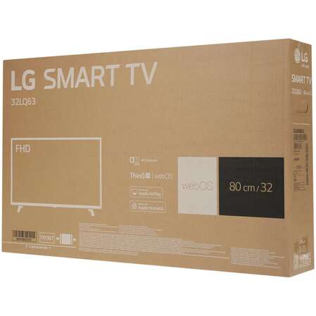 Телевизор 32" LG 32LQ63006LA.ARUG (Full HD 1920x1080, Smart TV) черный (EAC)