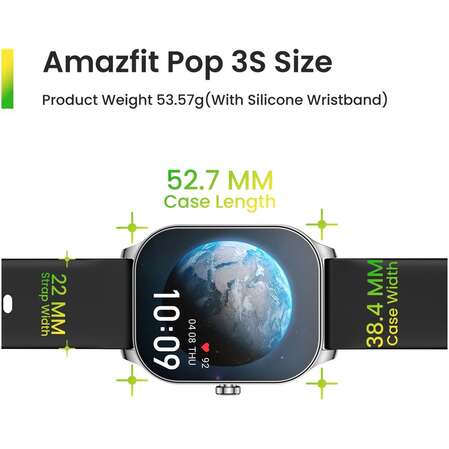 Умные часы Amazfit Pop 3S Metallic Black