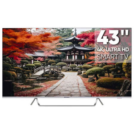 Телевизор 43" Shivaki US43H3501 (4K UHD 3840x2160, Smart TV) серебро