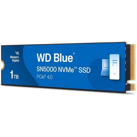 Внутренний SSD-накопитель 1000Gb Western Digital Blue SN5000 (WDS100T4B0E) M.2 2280 PCIe NVMe 4.0 x4