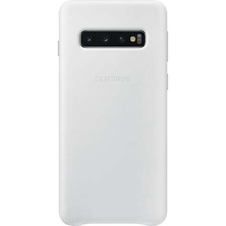 Чехол для Samsung Galaxy S10 SM-G973 Leather Cover белый