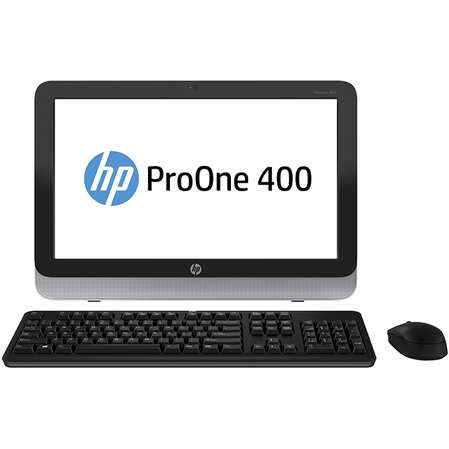 Моноблок HP ProOne 400 G1 19.5" Core i3 4160/4Gb/500Gb/DVD/Kb+m/DOS Black-silver